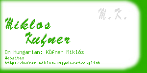 miklos kufner business card